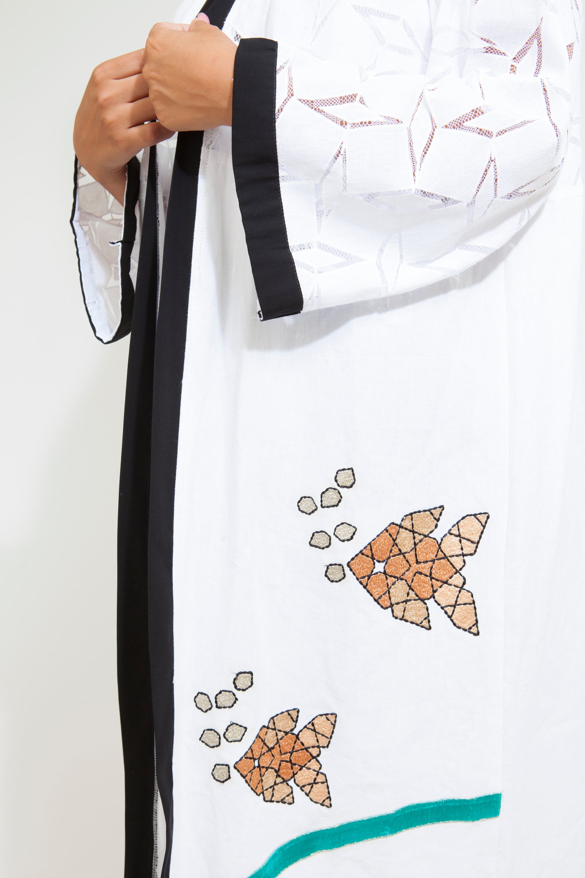 Sea Life Embroidered Kimono