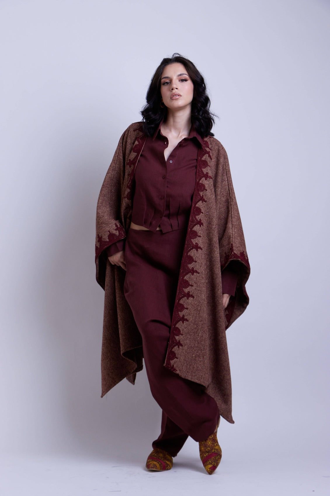 Sultana Cape - Burgundy