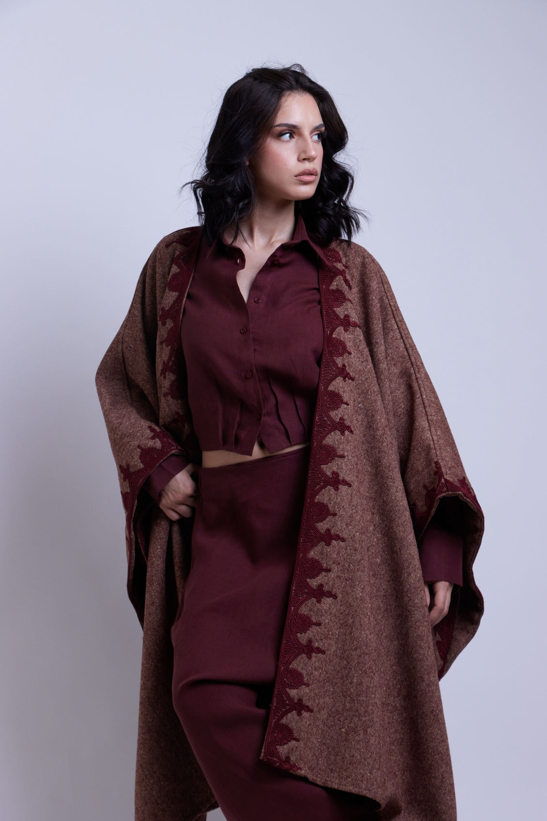 Sultana Cape - Burgundy